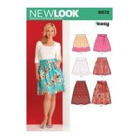New Look Ladies Easy Sewing Pattern 6872 Gathered Skirts & Tie Belts