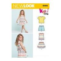New Look Girls Easy Sewing Pattern 6465 Top, Skirt & Shorts