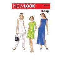 new look ladies easy sewing pattern 6602 tunic tops dresses pants