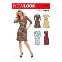 New Look Ladies Easy Sewing Pattern 6301 Stretch Knit Wrap Over Dresses
