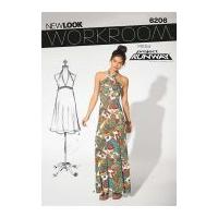 new look ladies sewing pattern 6206 empire waist dresses