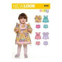 New Look Baby Easy Sewing Pattern 6316 Tops, Shorts & Dresses