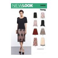 new look ladies easy sewing pattern 6400 skirts in 5 styles