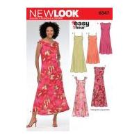 new look ladies easy sewing pattern 6347 dresses in 5 variations