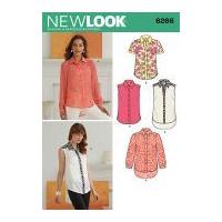 new look ladies sewing pattern 6266 shirts blouse tops