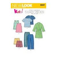 new look childrens easy sewing pattern 6847 pyjamas dressing gown