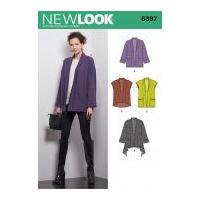 new look ladies sewing pattern 6397 slouchy jackets in 4 styles