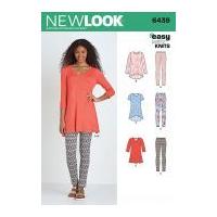 New Look Ladies Easy Sewing Pattern 6439 Just for Knits Tunic Tops & Leggings