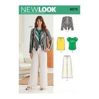 New Look Ladies Easy Sewing Pattern 6273 Waterfall Jacket, Top, Skirt & Pants