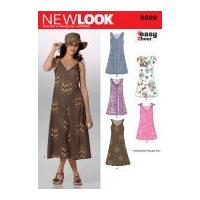 new look ladies easy sewing pattern 6889 summer dresses