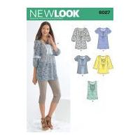 new look ladies sewing pattern 6027 tops tunics