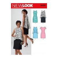 New Look Ladies Sewing Pattern 6430 Dresses in 4 Styles with Overlay