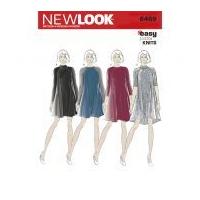 new look ladies easy sewing pattern 6469 jersey knit dresses