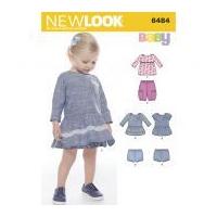 New Look Toddlers Easy Sewing Pattern 6484 Tops, Pants, Dresses & Panties