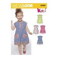 new look girls easy sewing pattern 6485 dresses tunic tops
