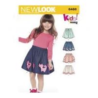 New Look Girls Easy Sewing Pattern 6486 Skirts in 4 Styles
