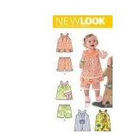 New Look Baby & Toddlers Easy Sewing Pattern 6198 Rompers, Tops & Shorts