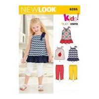New Look Girls Easy Sewing Pattern 6295 Stretch Knit Tops & Leggings