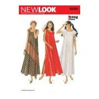 new look ladies easy sewing pattern 6229 maxi length summer dresses