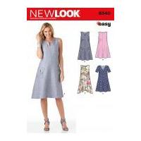 new look ladies easy sewing pattern 6340 a line summer dresses