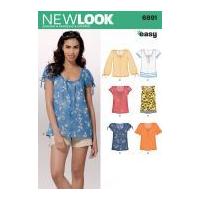 new look ladies easy sewing pattern 6891 summer tops blouses