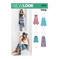 New Look Ladies Easy Sewing Pattern 6379 Summer Dress, Skirts & Trousers
