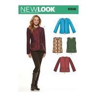 new look ladies sewing pattern 6308 fitted jackets gilets