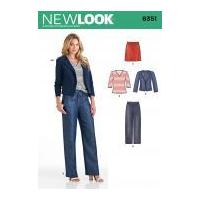 New Look Ladies Sewing Pattern 6351 Tops, Skirt, Pants & Jacket