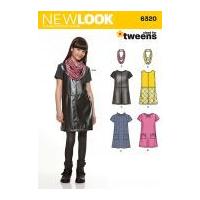 New Look Girl's Easy Sewing Pattern 6320 Dresses & Fashion Scarf