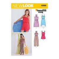 New Look Girls Easy Sewing Pattern 6389 Summer Jumpsuits & Dresses
