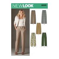 new look ladies sewing pattern 6005 drawstring trouser pants