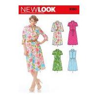 New Look Ladies Sewing Pattern 6180 Vintage Style Shirt Dresses & Belt