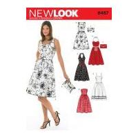 new look ladies sewing pattern 6457 summer dresses clutch bags