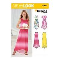 New Look Girl's Easy Sewing Pattern 6297 Stretch Knit Summer Dresses