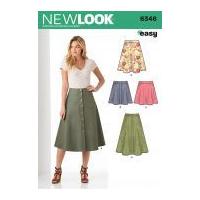 new look ladies easy sewing pattern 6346 simple skirt in 4 styles