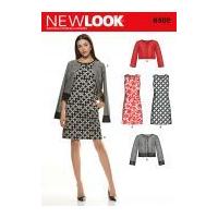 new look ladies easy sewing pattern 6302 shift dresses cropped jackets