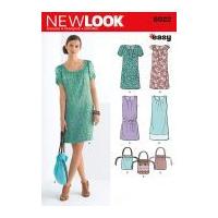 New Look Ladies Easy Sewing Pattern 6022 Dresses, Sash & Bags