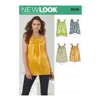 new look ladies easy sewing pattern 6245 loose gathered neck tops