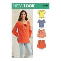 New Look Ladies Easy Sewing Pattern 6267 Loose Fit Tops & Tunics