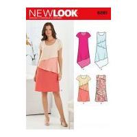 New Look Ladies Easy Sewing Pattern 6281 Plain & Layered Dresses