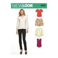 new look ladies easy sewing pattern 6303 drapey summer tops