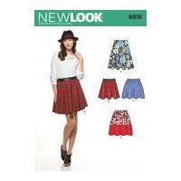 New Look Ladies Easy Sewing Pattern 6313 Simple Skirts in 4 Styles