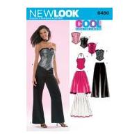 new look childrens sewing pattern 6480 corset tops skirt pants