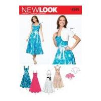 new look ladies sewing pattern 6675 sun dresses tie belt bolero jacket