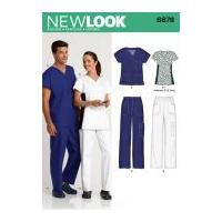 New Look Ladies & Men's Easy Sewing Pattern 6876 Uniforms