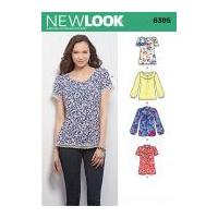 new look ladies sewing pattern 6395 blouse tops