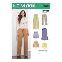 new look ladies easy sewing pattern 6399 pants skirts shorts