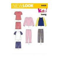 New Look Childrens Easy Sewing Pattern 6406 Pyjamas