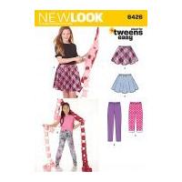 New Look Girls Easy Sewing Pattern 6426 Full Circle Skirts & Leggings