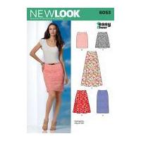 new look ladies easy sewing pattern 6053 skirts in 5 variations